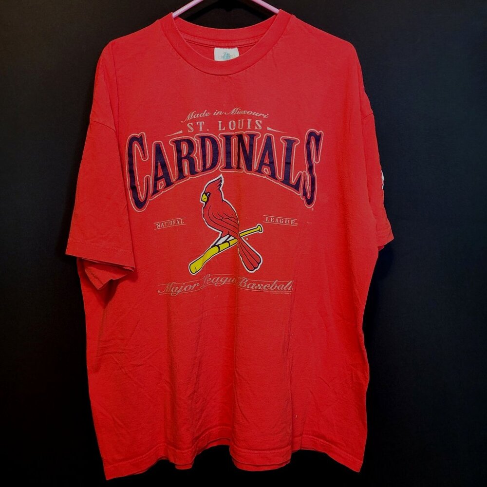 Vintage Cardinals Tshirt Red Y2K Adult XXL Tour Champ Tee 2000 MLB Baseball